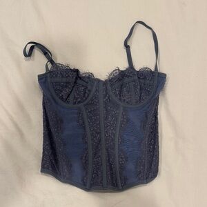 Victoria's Secret Midnight Blue Lace Corset